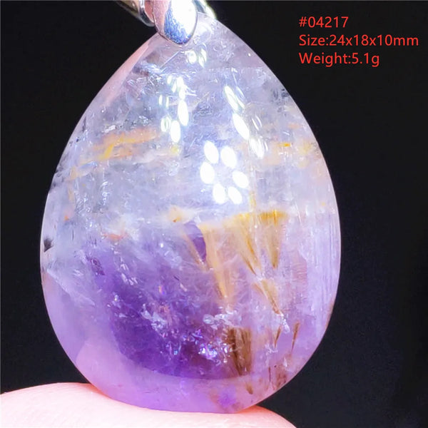 Gold Rutilated Pendant-ToShay.org