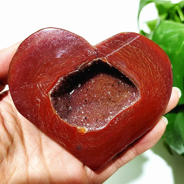 Red Agate Geode Heart-ToShay.org