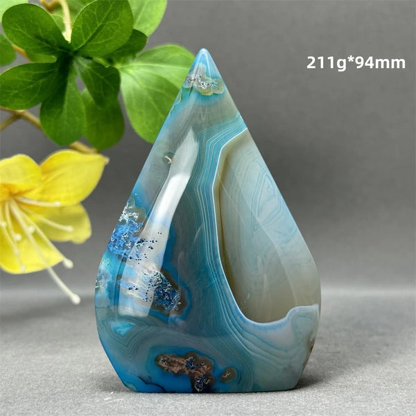 Blue Striped Agate Torch-ToShay.org