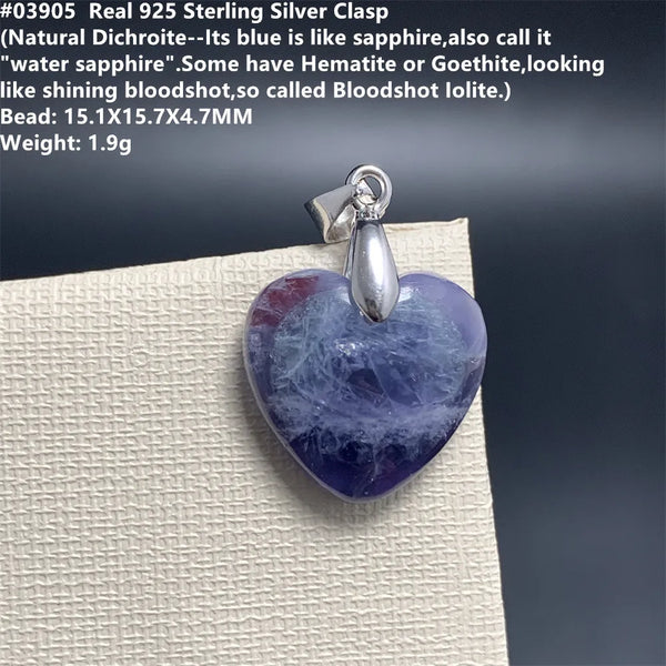 Red Blue Cordierite Pendants-ToShay.org