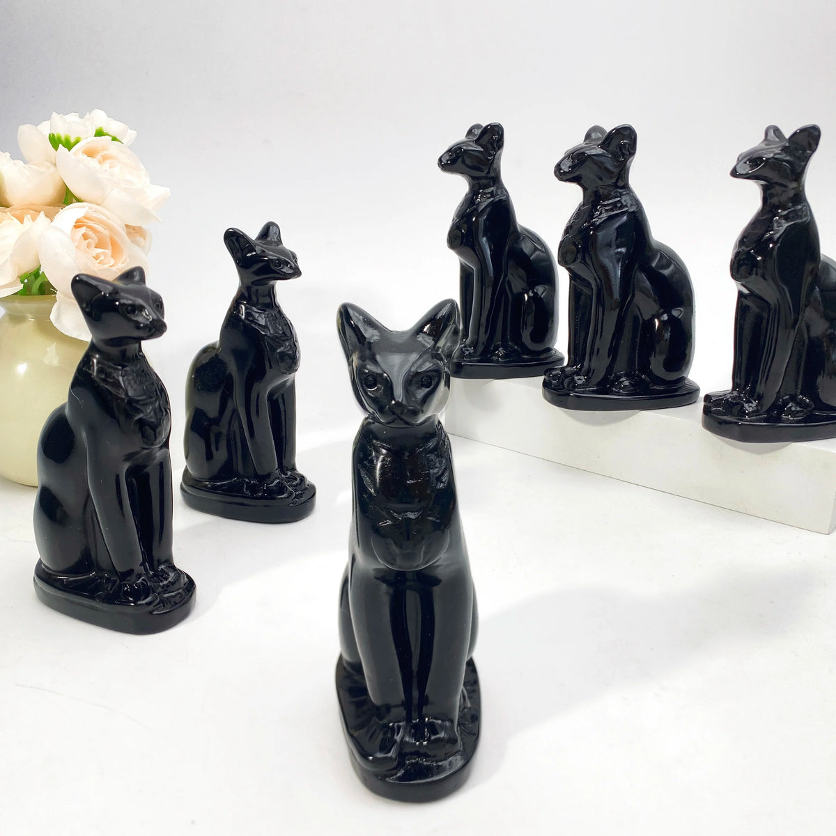 Black Obsidian Egyptian Cat-ToShay.org