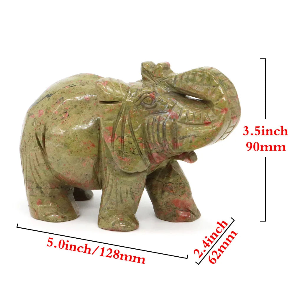 Green Unakite Elephant-ToShay.org