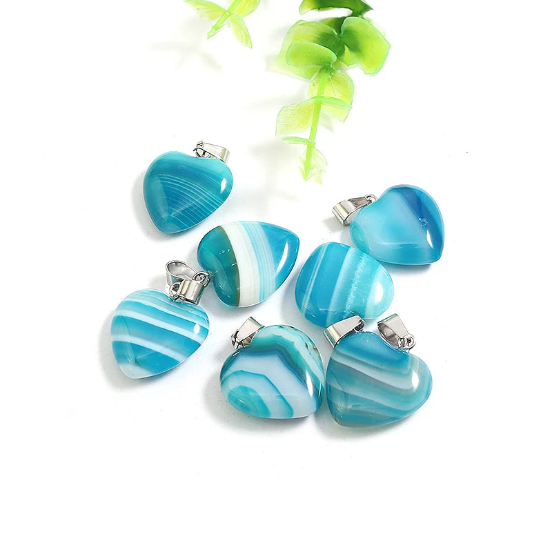 Mixed Stripe Agate Pendants-ToShay.org
