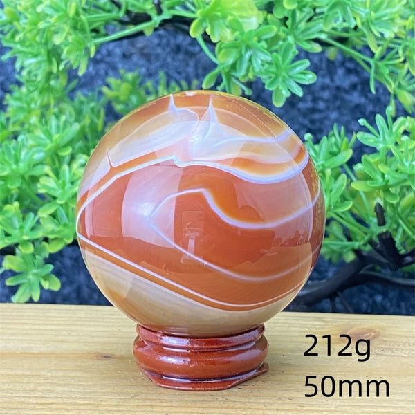 Red Striped Agate Ball-ToShay.org