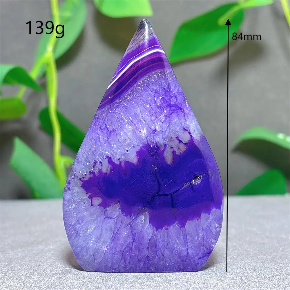 Violet Striped Agate Flame-ToShay.org