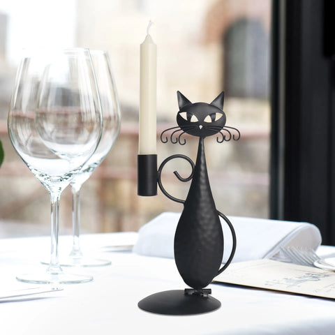 Black Cat Candle Holder-ToShay.org