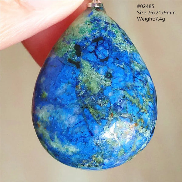 Blue Azulite Malachite Pendant-ToShay.org