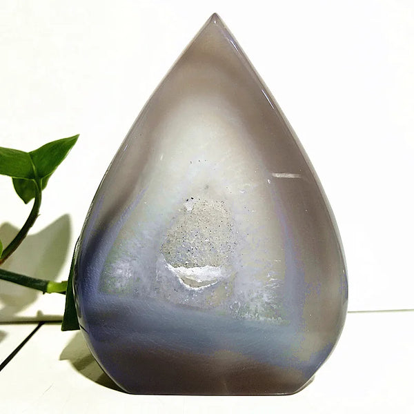 Grey Agate Crystal Point-ToShay.org