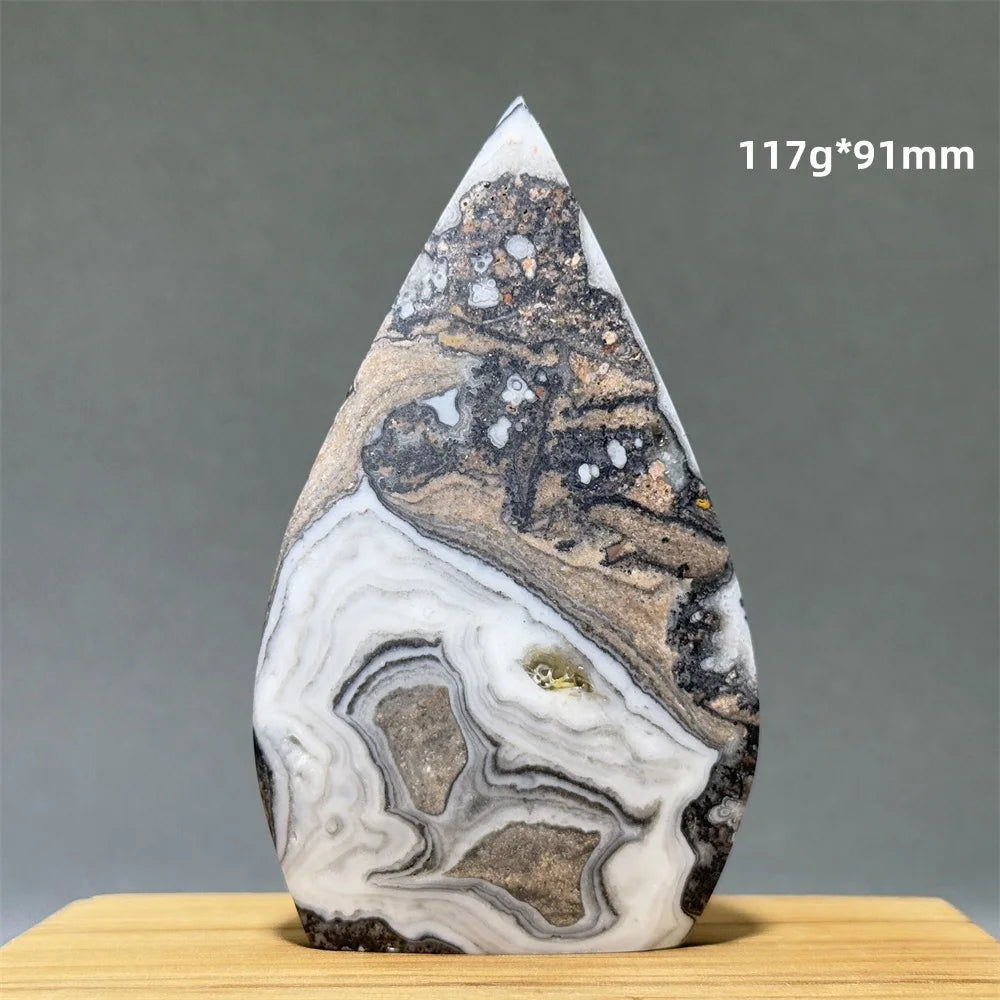 Grey Striped Agate Torch-ToShay.org