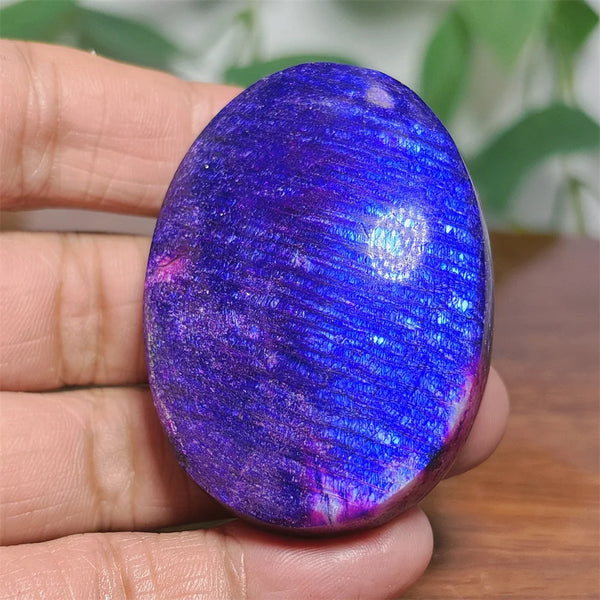 Violet Moonstone Palm Stone-ToShay.org