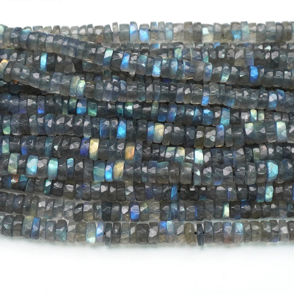 Blue Labradorite Rondelle Beads-ToShay.org