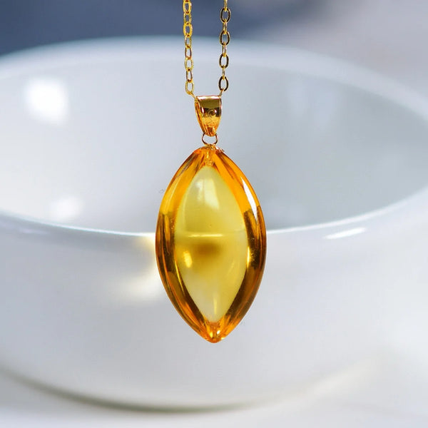 Yellow Citrine Quartz Pendant-ToShay.org