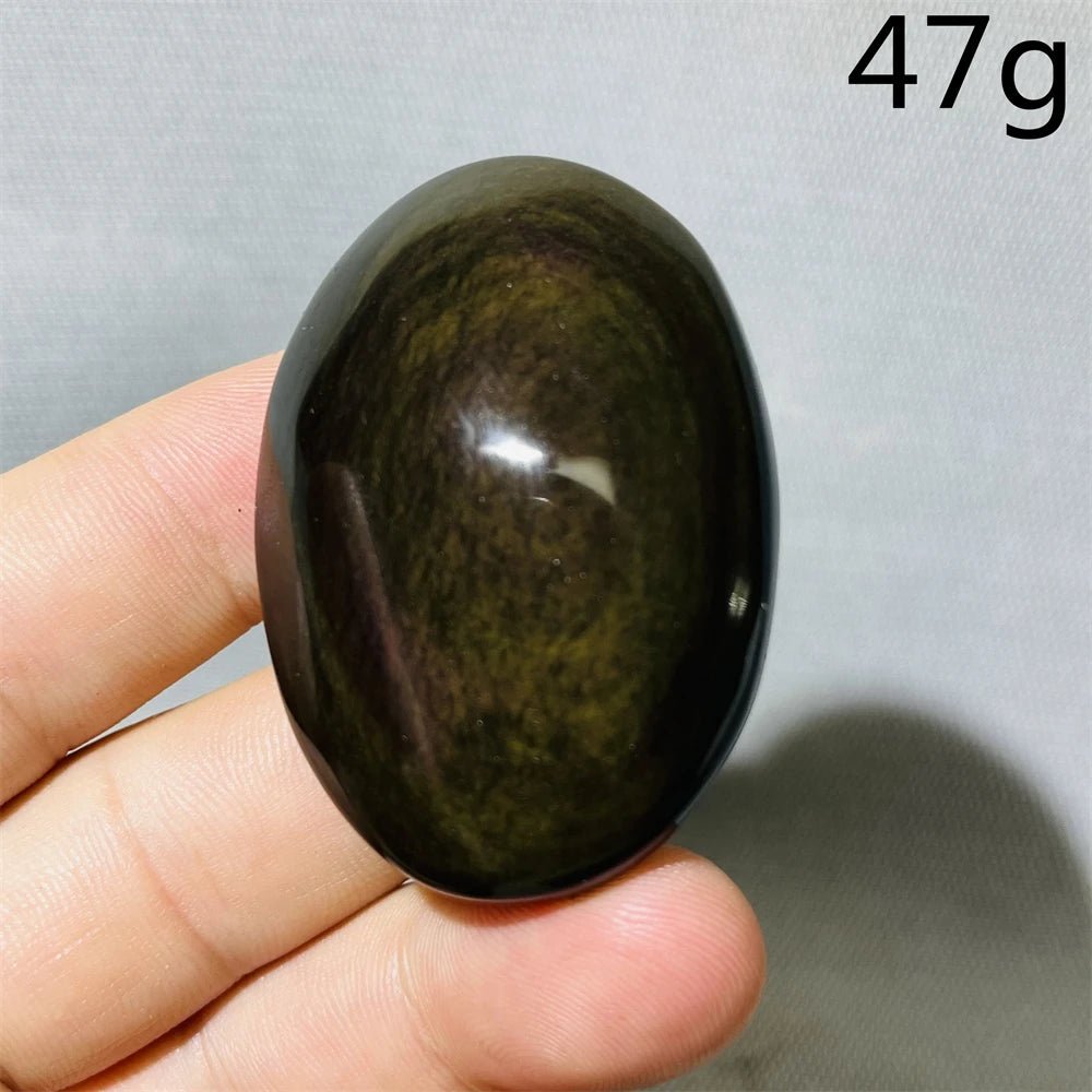 Rainbow Obsidian Palm Stone-ToShay.org