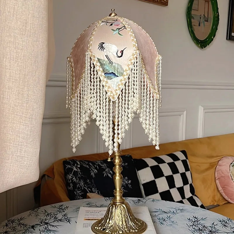 Jacquard Bead Lampshade-ToShay.org