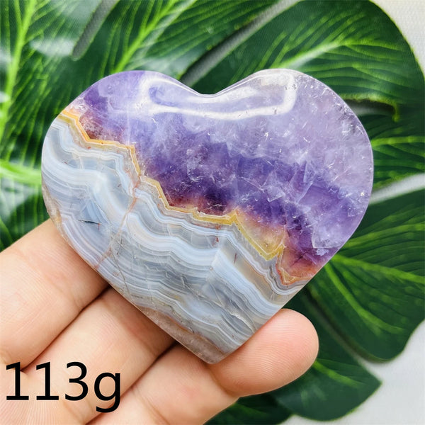 Purple Agate Amethyst Heart-ToShay.org