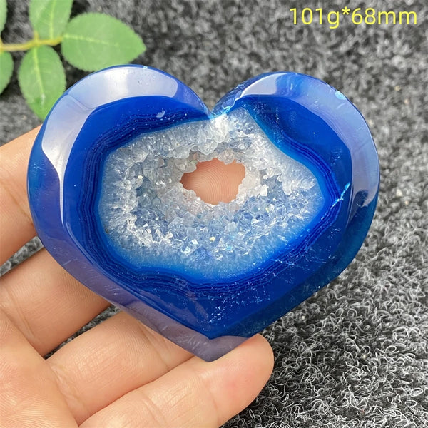Blue Agate Geode Heart-ToShay.org