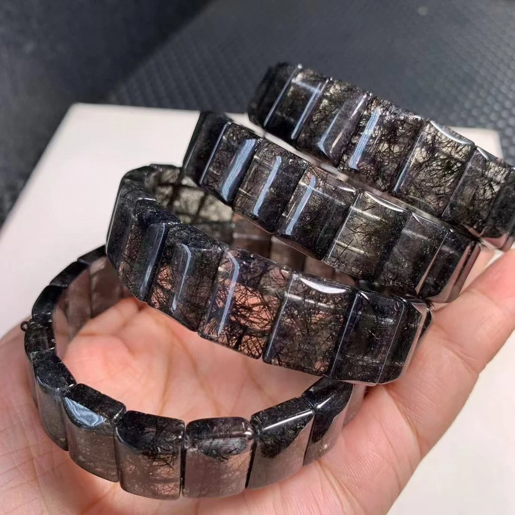 Black Rutilated Quartz Bracelet-ToShay.org