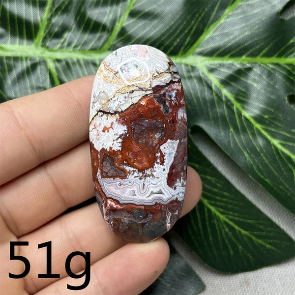 Red Crazy Agate Palm Stone-ToShay.org