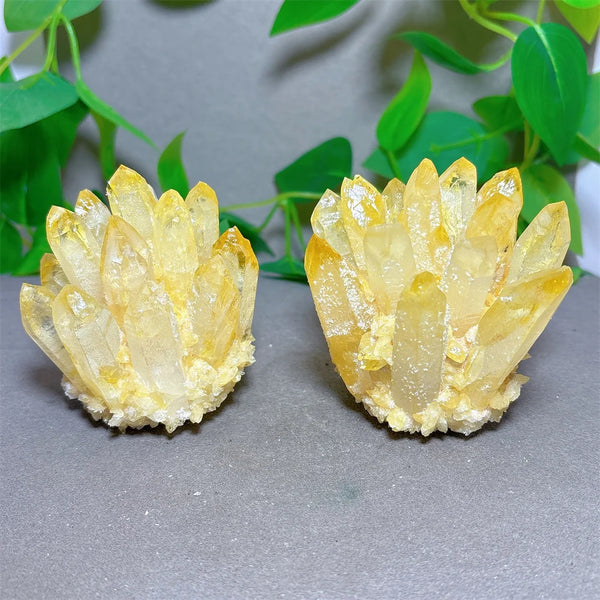 Yellow Citrine Crystal Quartz Cluster-ToShay.org