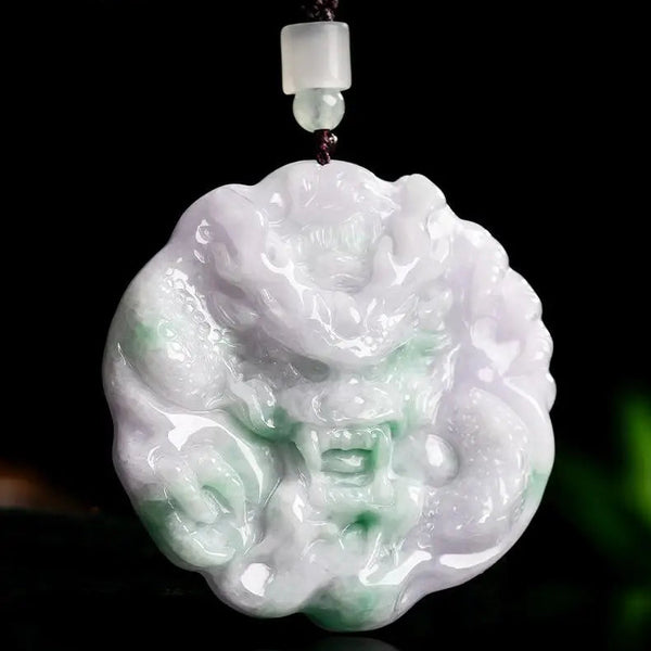 Green Jadeite Dragon Pendant-ToShay.org