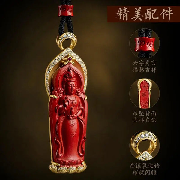 Red Cinnabar Guanyin Buddha-ToShay.org