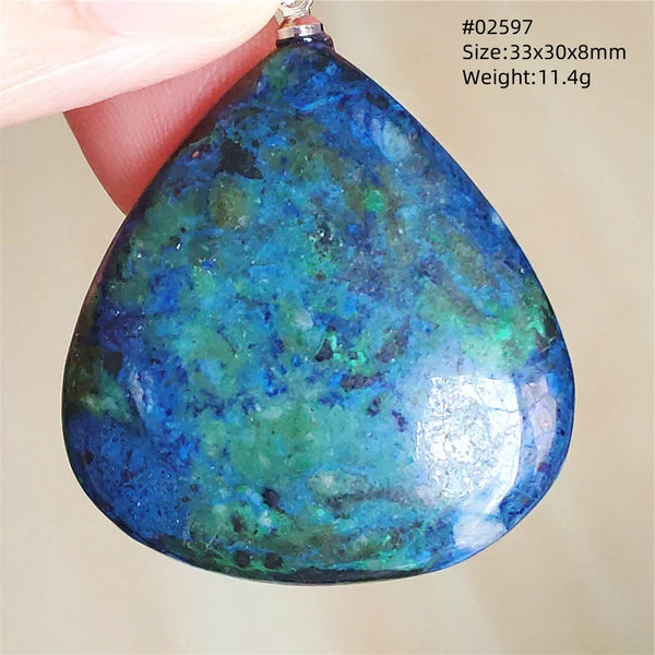 Blue Azulite Malachite Pendant-ToShay.org