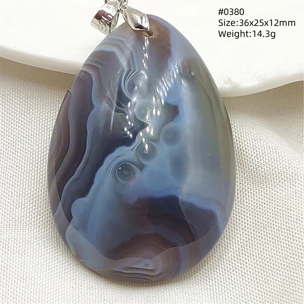 Grey Brown Agate Pendant-ToShay.org