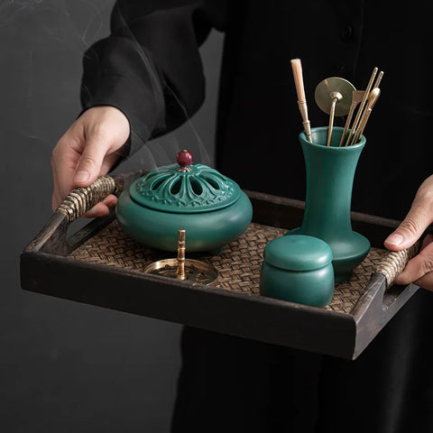 Peacock Green Incense Tool Kit-ToShay.org