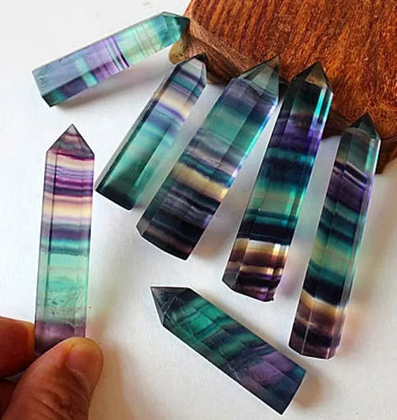 Rainbow Fluorite Crystal Point-ToShay.org