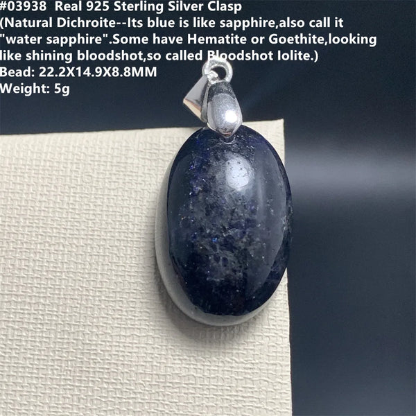 Red Blue Cordierite Pendants-ToShay.org