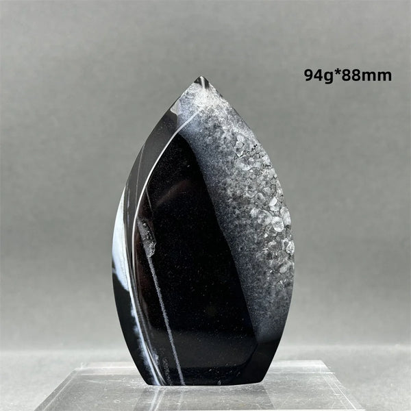 Black Agate Geode Torch-ToShay.org