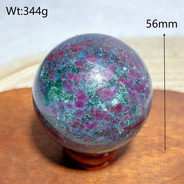 Fluorescence Ruby Kyanite Ball-ToShay.org