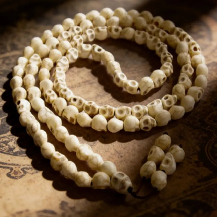 White Turquoise Skull Beads-ToShay.org