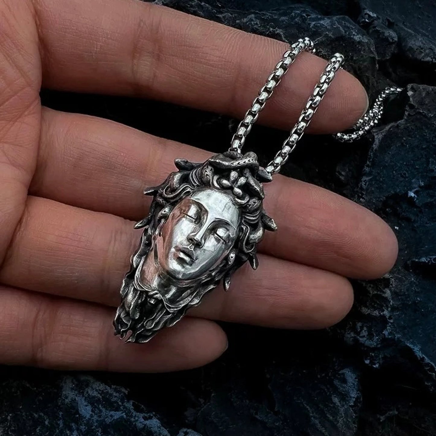 Silver Medusa Pendant-ToShay.org