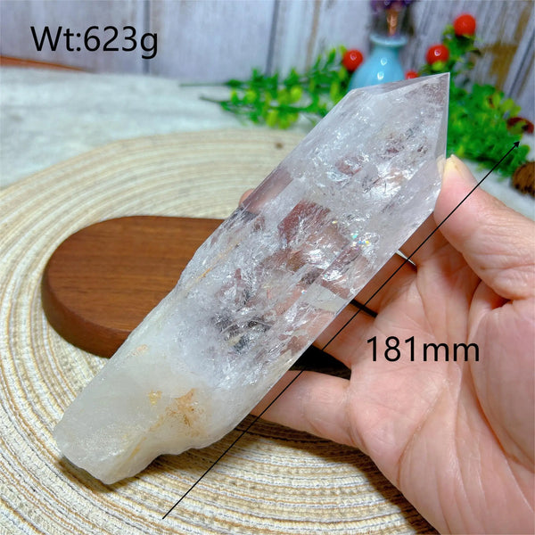Clear Rainbow Quartz Crystal Tower-ToShay.org
