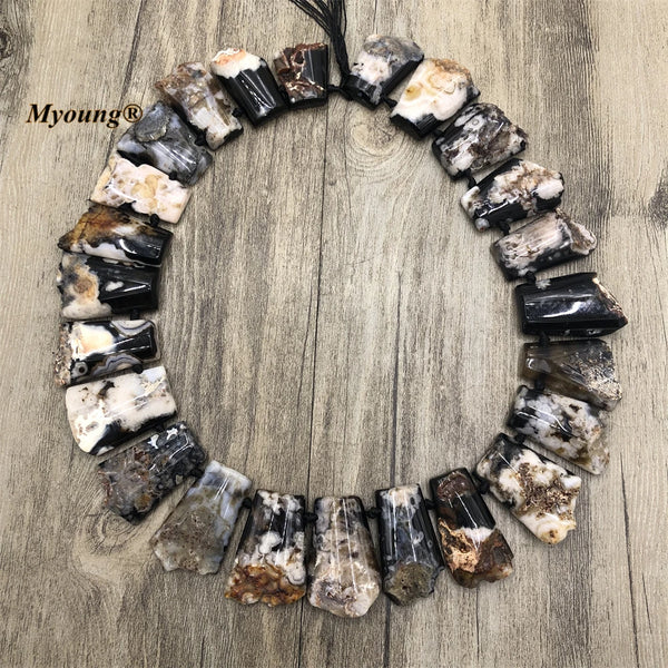 Black Sakura Cherry Agate Beads-ToShay.org
