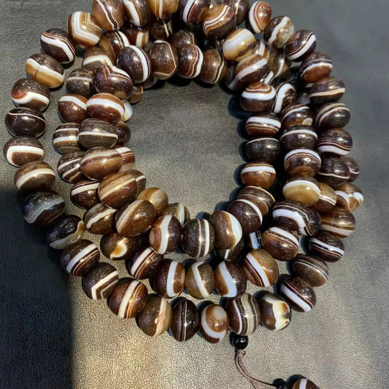 Brown Agate Buddha Beads-ToShay.org