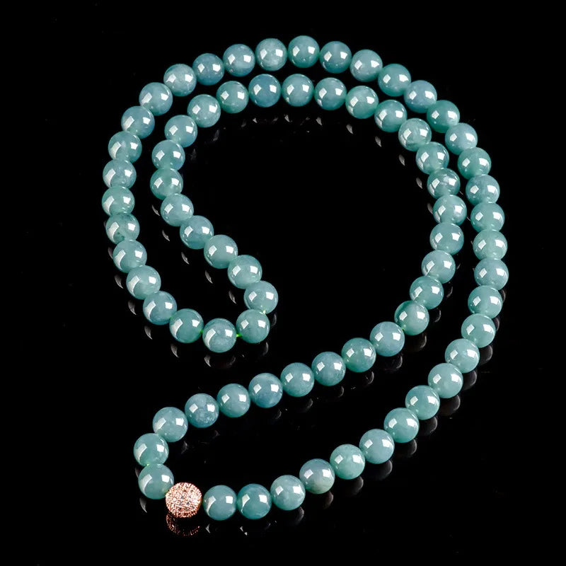 Green Jadeite Bead Necklace-ToShay.org