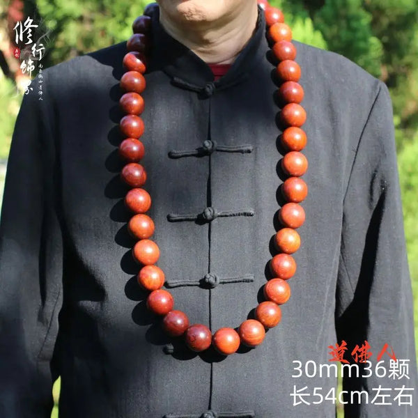 Wood Pear Buddha Necklace-ToShay.org