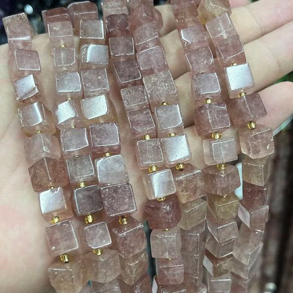 Pink Strawberry Quartz Beads-ToShay.org