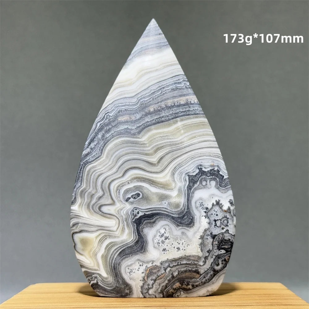 Grey Striped Agate Torch-ToShay.org