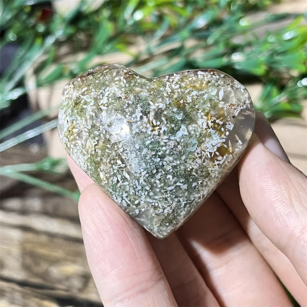 Yellow Hair Agate Heart-ToShay.org