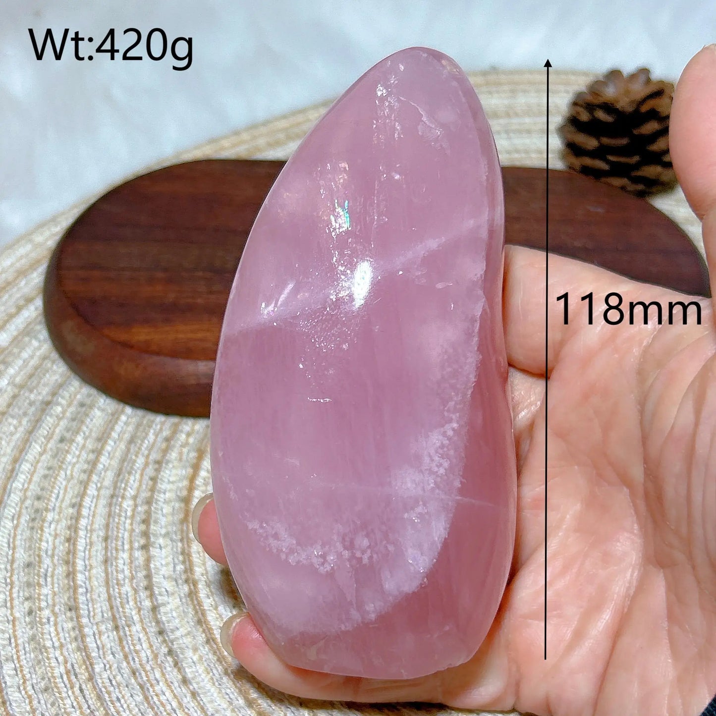 Pink Rose Quartz Flame-ToShay.org