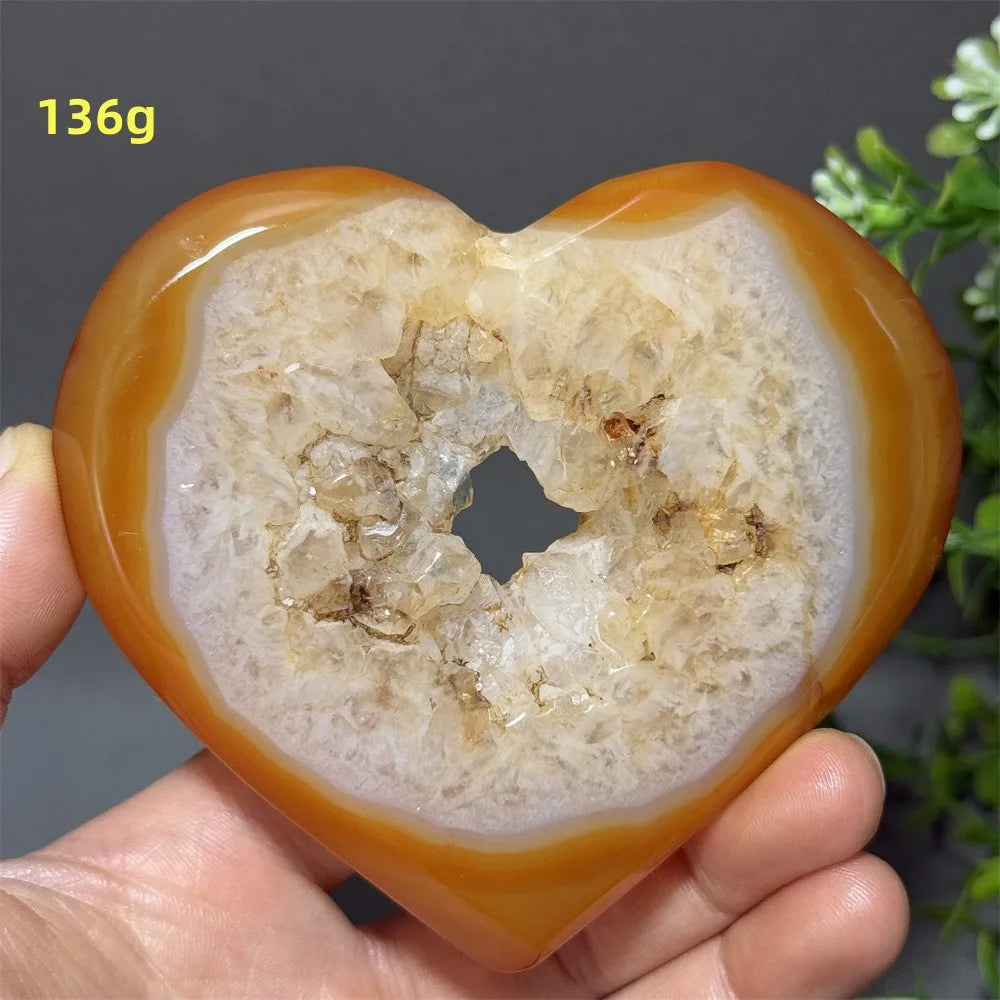 Red Agate Geode Heart-ToShay.org