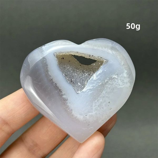 Grey Agate Geode Heart-ToShay.org