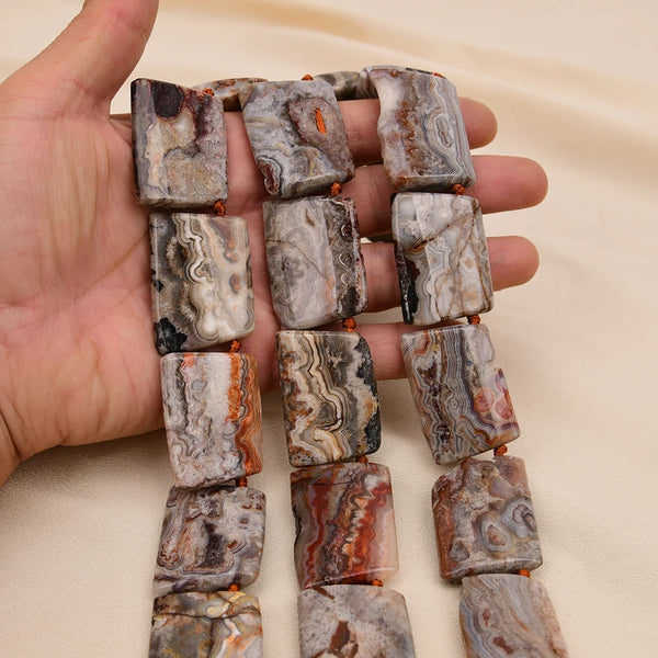 Orange Crazy Agate Beads-ToShay.org