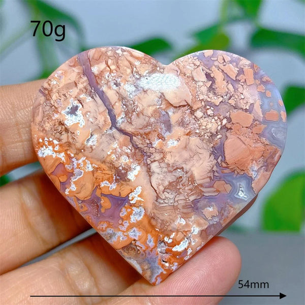 Orange Sakura Jasper Heart-ToShay.org
