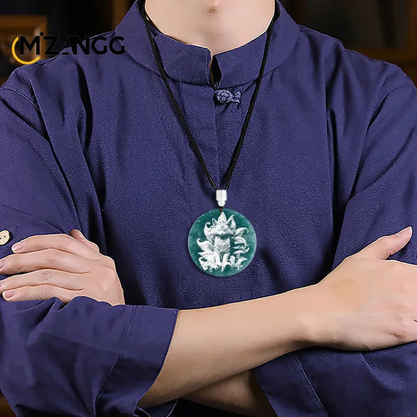 Blue Jadeite Pendant-ToShay.org