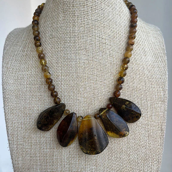Yellow Amber Necklace-ToShay.org