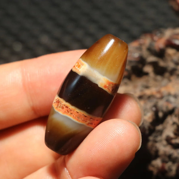 Tibetan Agate Dzi Bead-ToShay.org